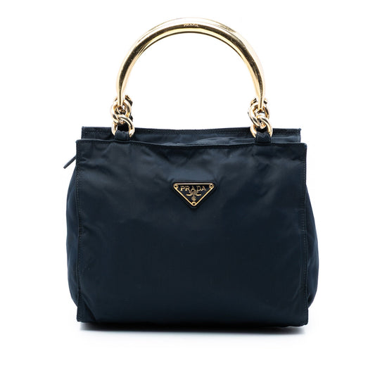 Tessuto Metal Handle Bag