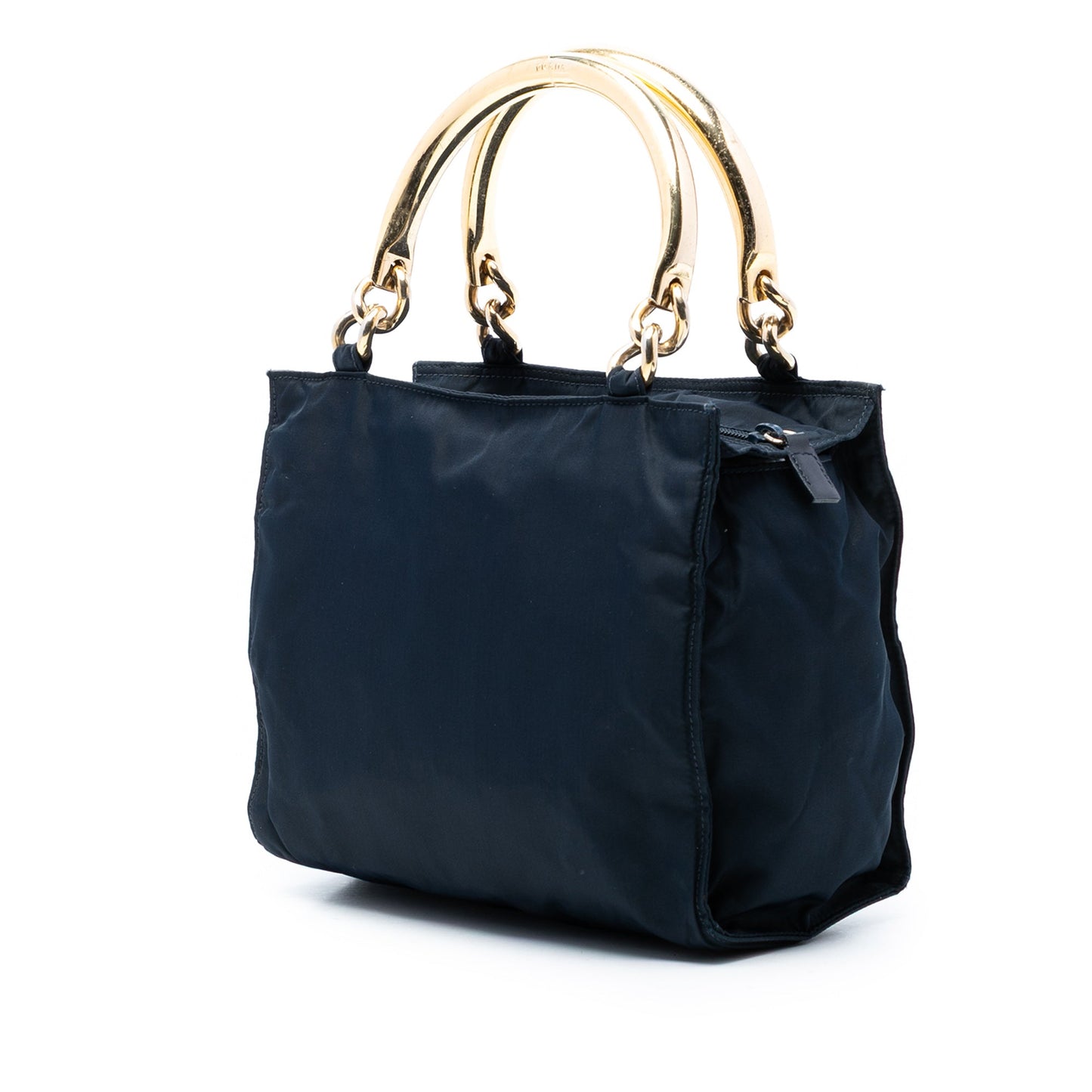 Tessuto Metal Handle Bag