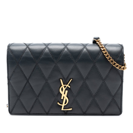 Saint Laurent Diamond Quilted Lambskin Angie Chain Bag