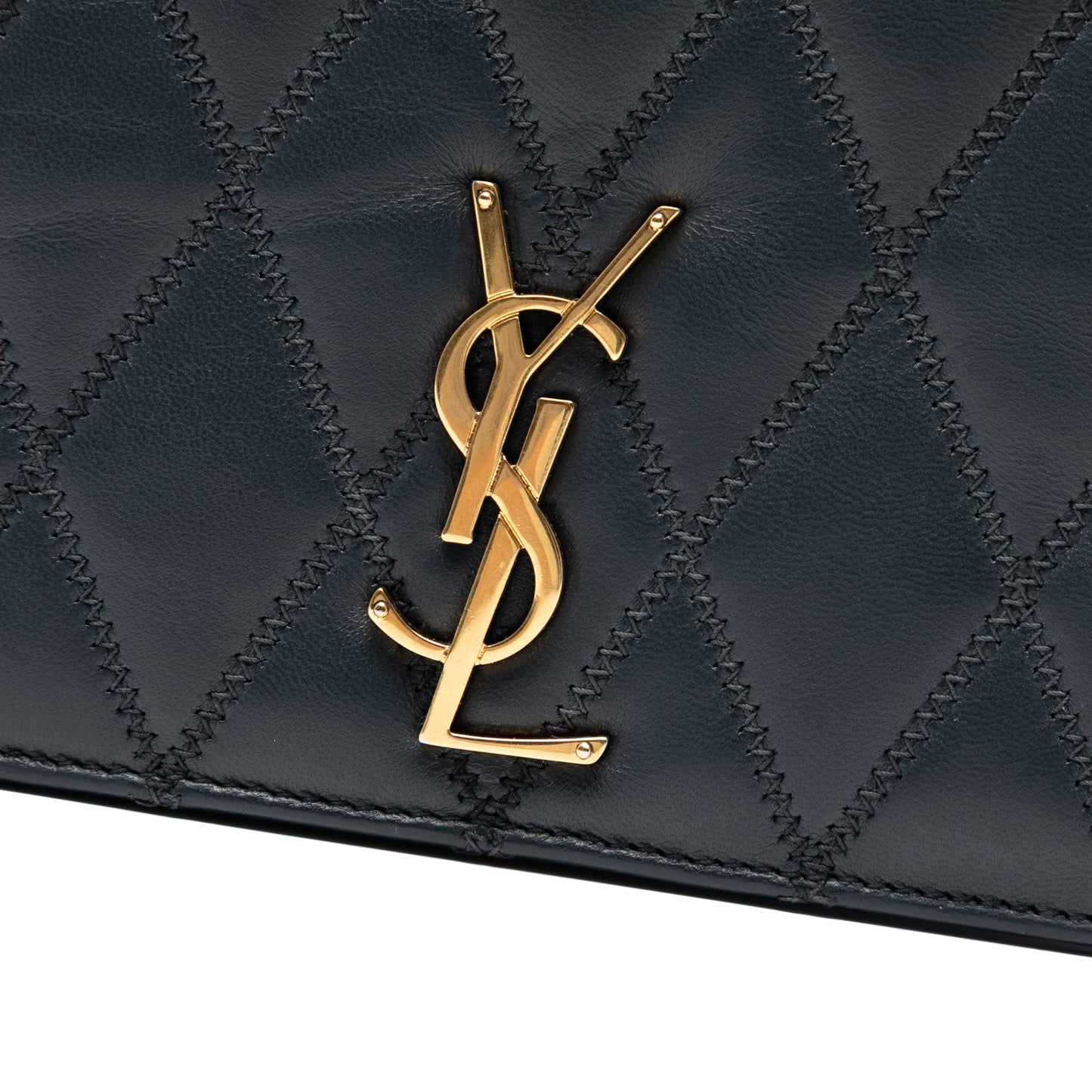 Saint Laurent Diamond Quilted Lambskin Angie Chain Bag