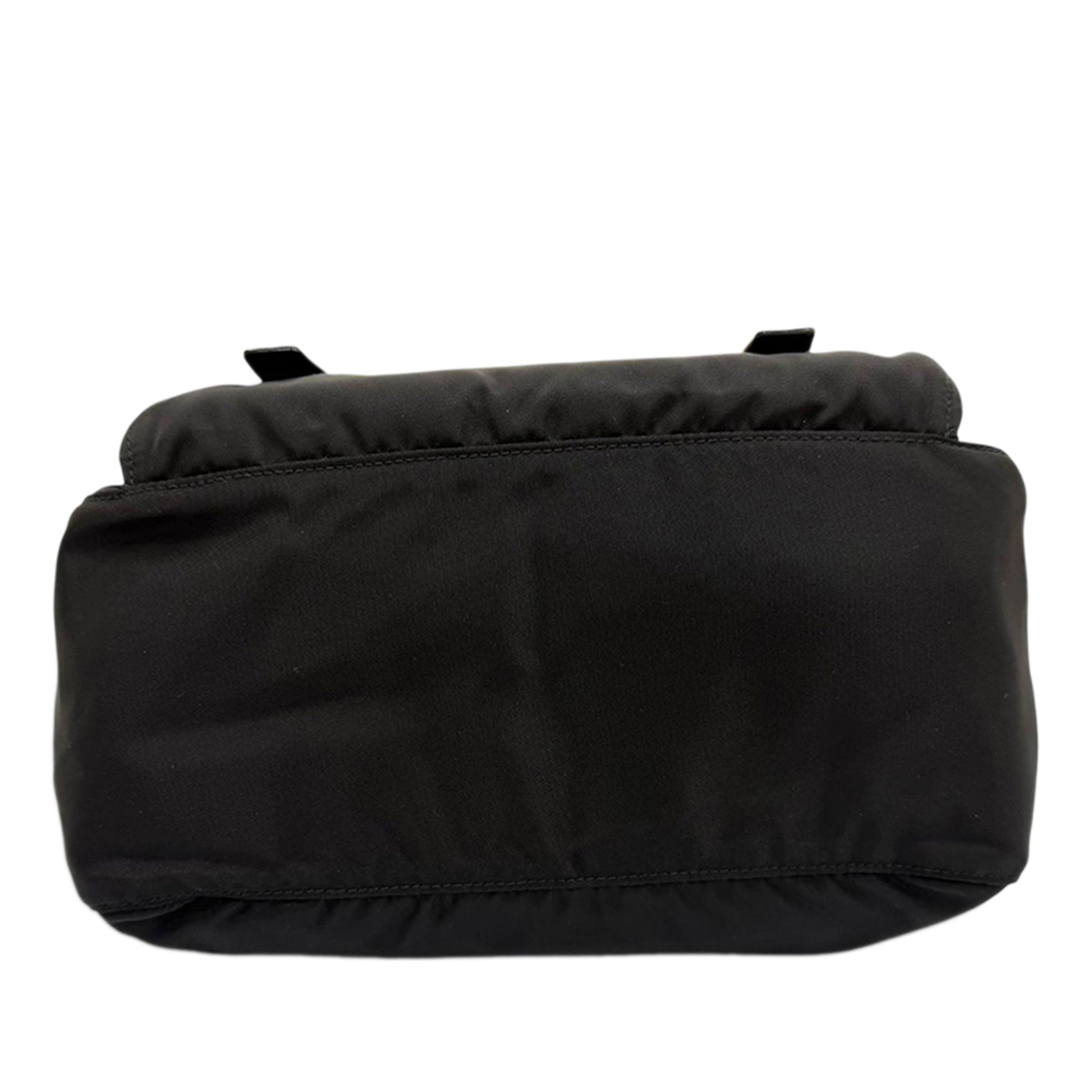 Prada Saffiano Trimmed Tessuto Zip Double Buckle Messenger Bag