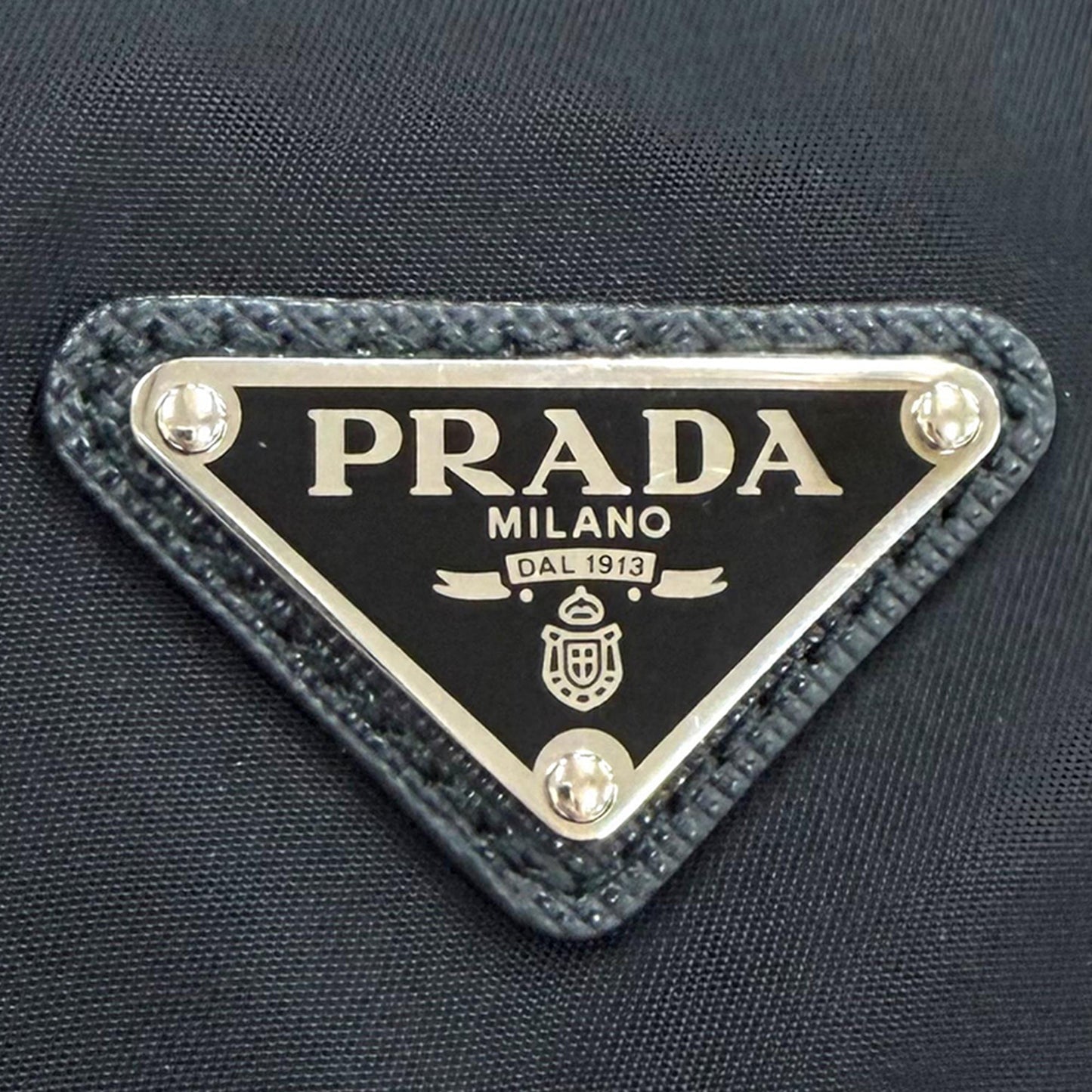 Prada Saffiano Trimmed Tessuto Zip Double Buckle Messenger Bag