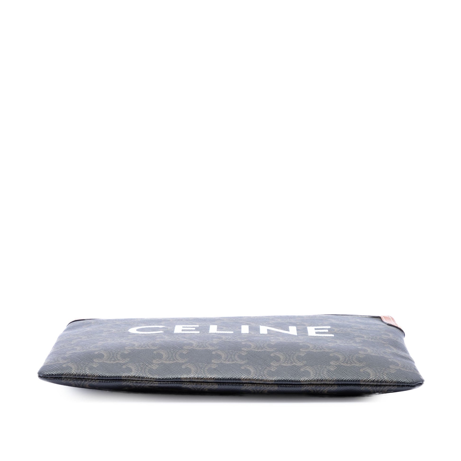 Celine Small Triomphe Coated Canvas Clutch