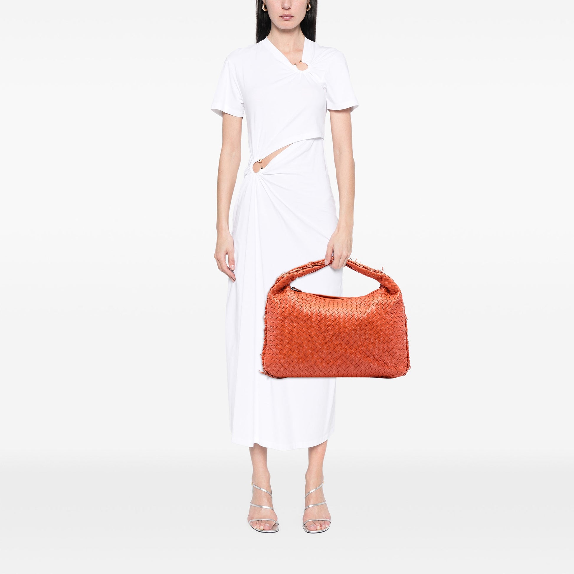 Bottega Veneta Medium Nappa Intrecciato Fuzzy Veneta Hobo