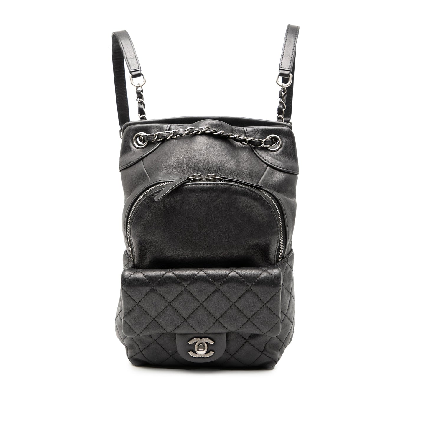 Chanel Small CC Calfskin Drawstring Flap Backpack