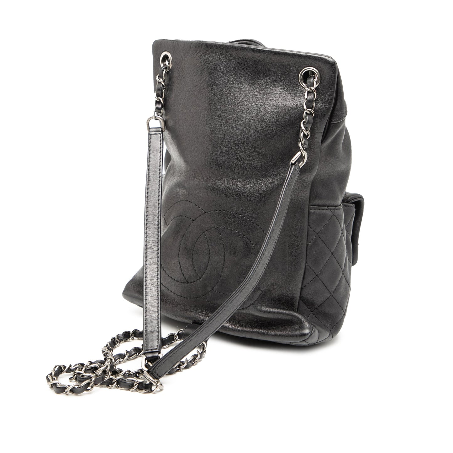 Chanel Small CC Calfskin Drawstring Flap Backpack