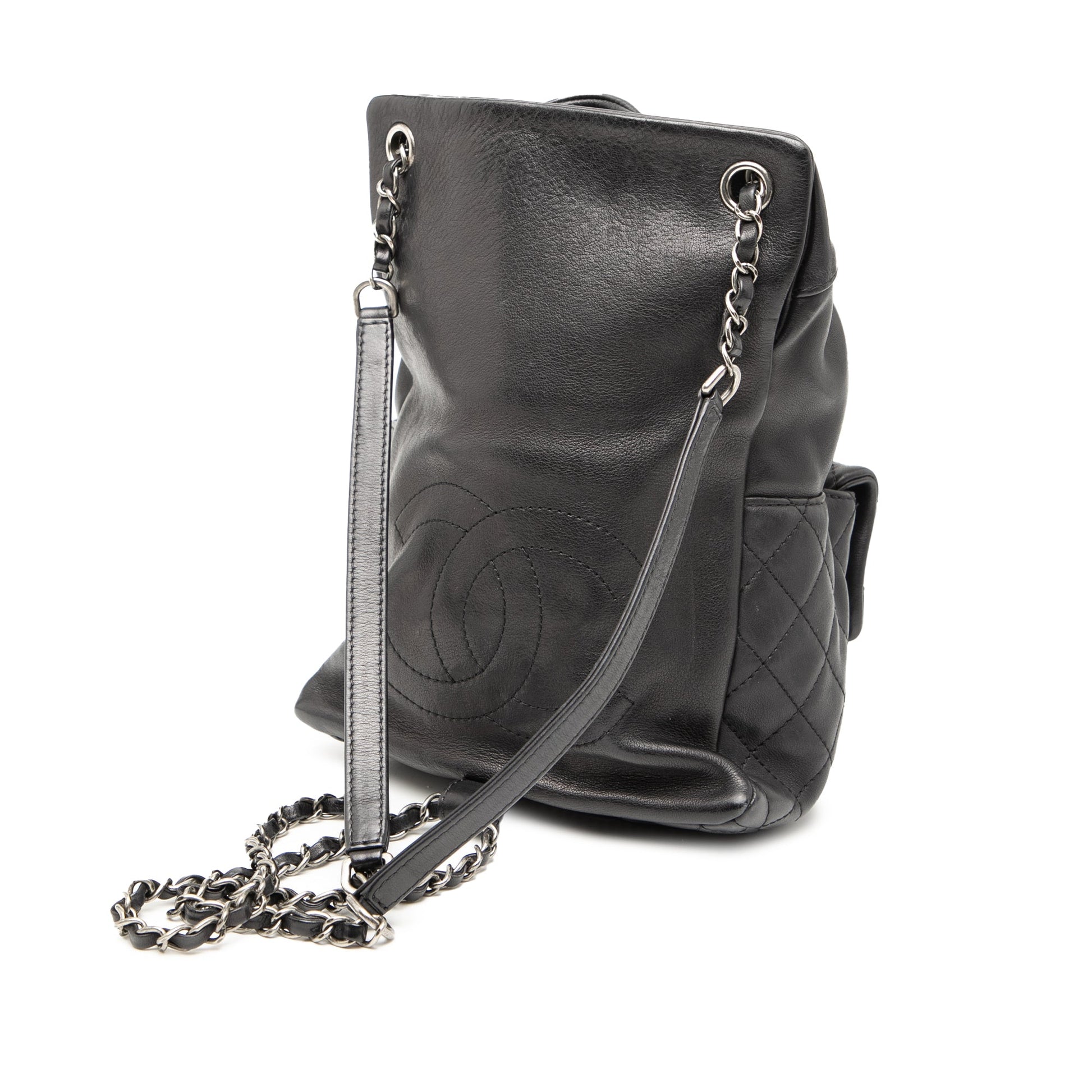 Chanel Small CC Calfskin Drawstring Flap Backpack