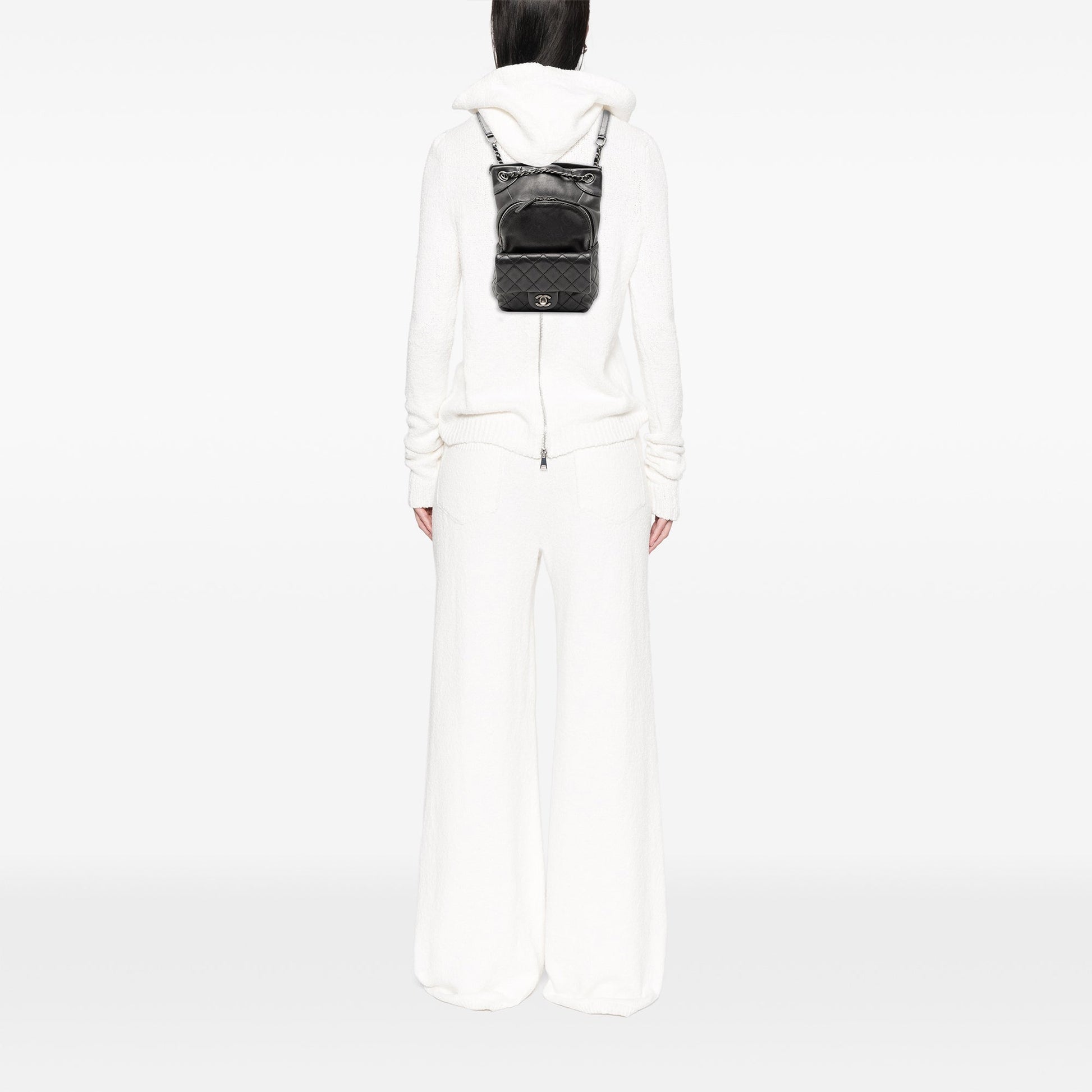 Chanel Small CC Calfskin Drawstring Flap Backpack
