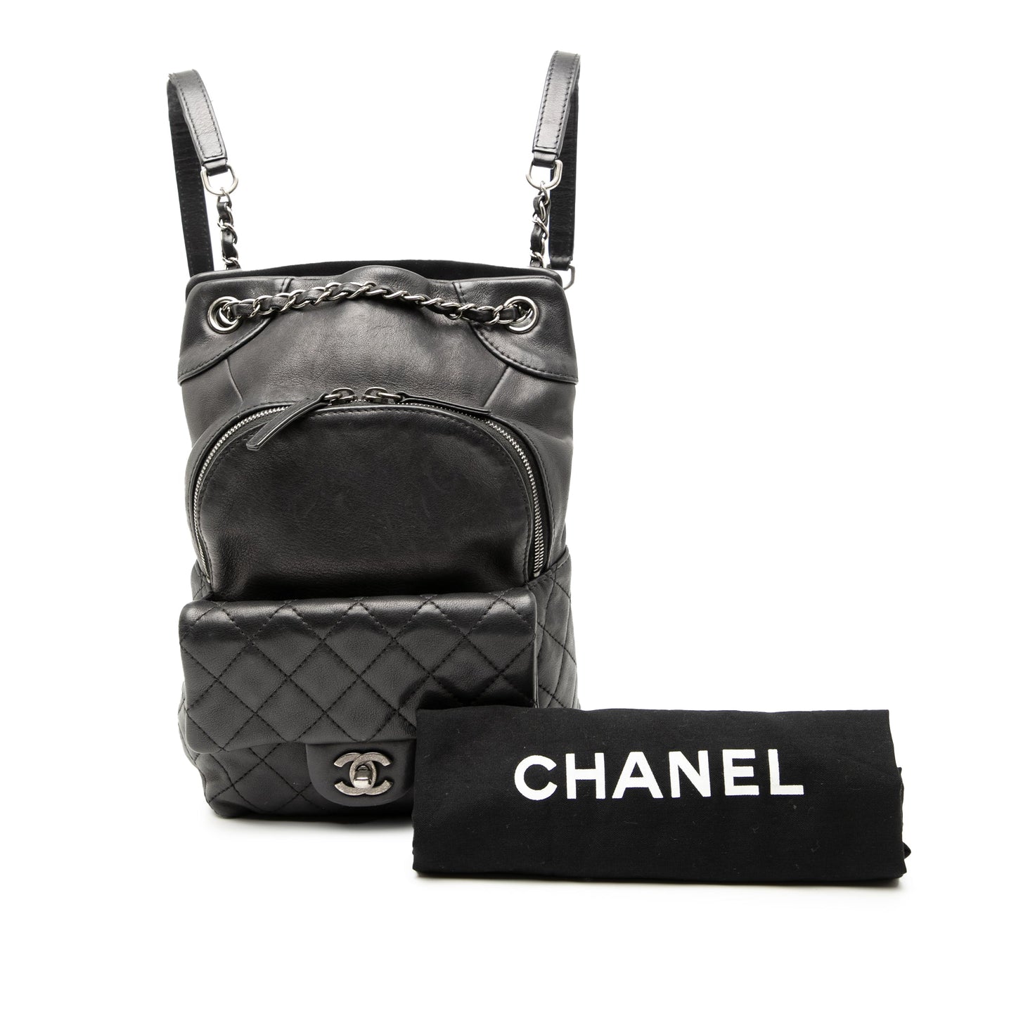 Chanel Small CC Calfskin Drawstring Flap Backpack