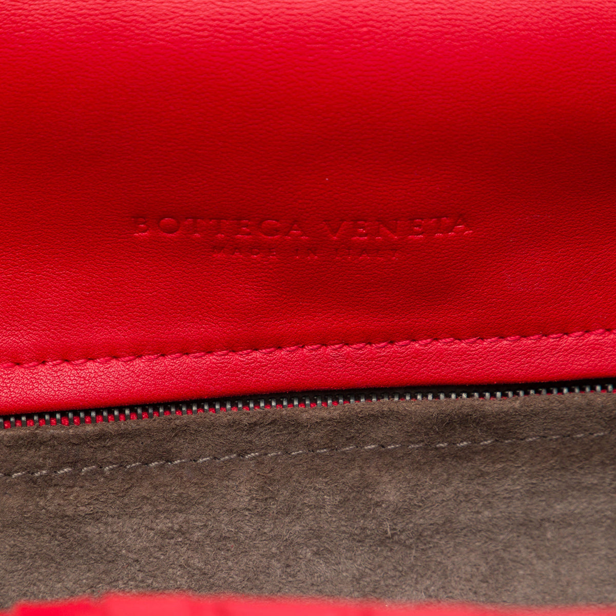 Bottega Veneta Nappa Intrecciato Flap Crossbody — Red