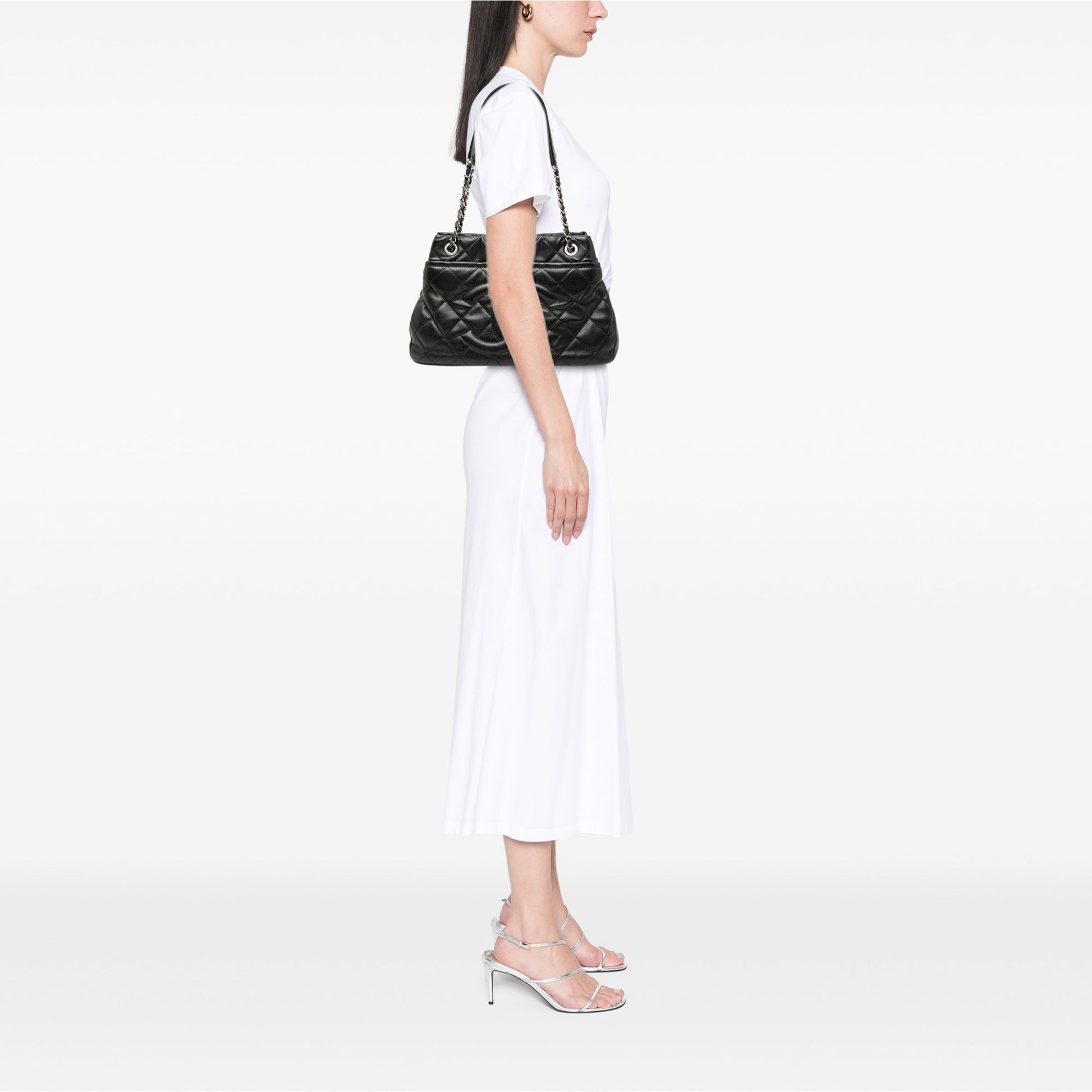 Chanel Quilted Caviar Soft Shopper Tote