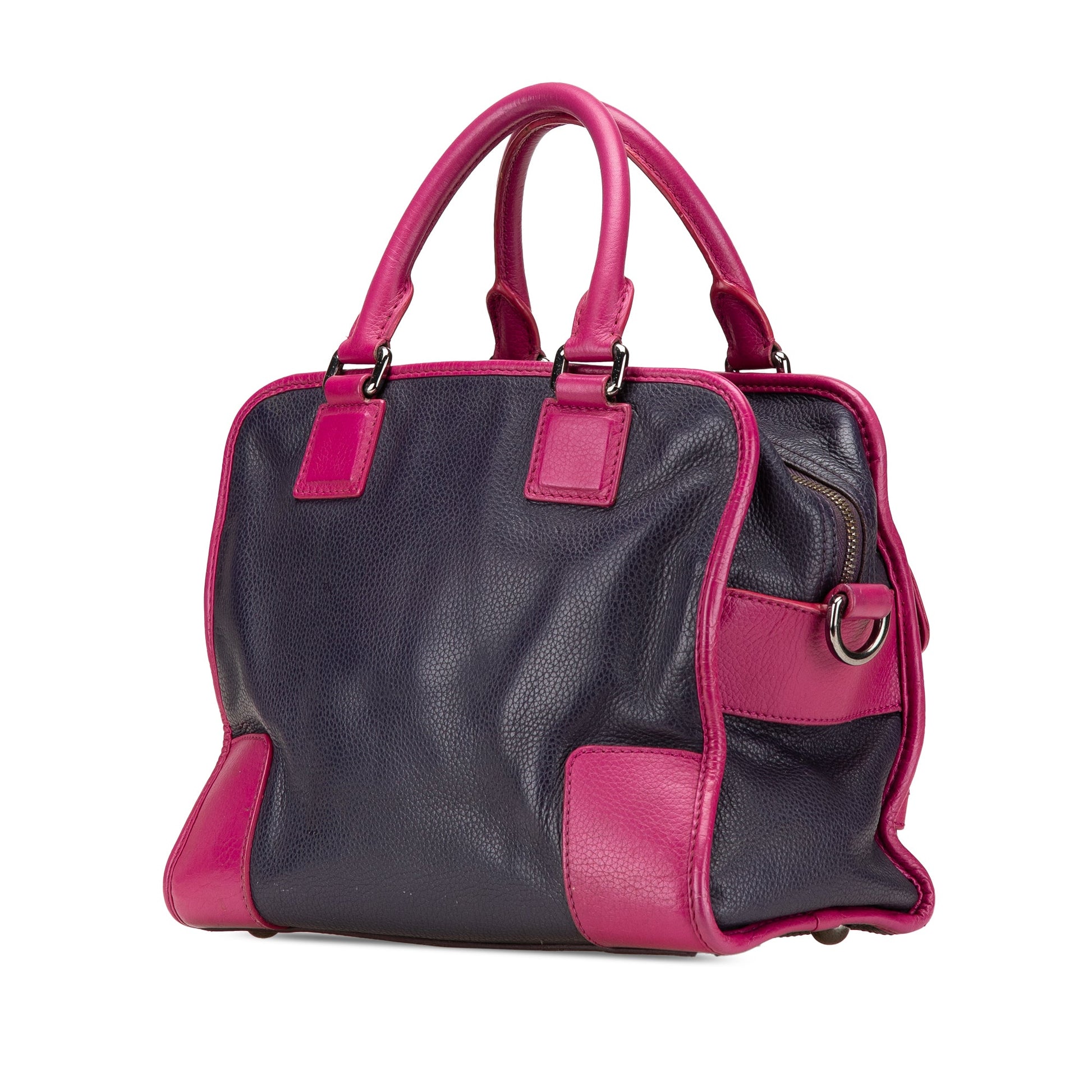 LOEWE Grained Bicolor Calfskin Cruz Satchel