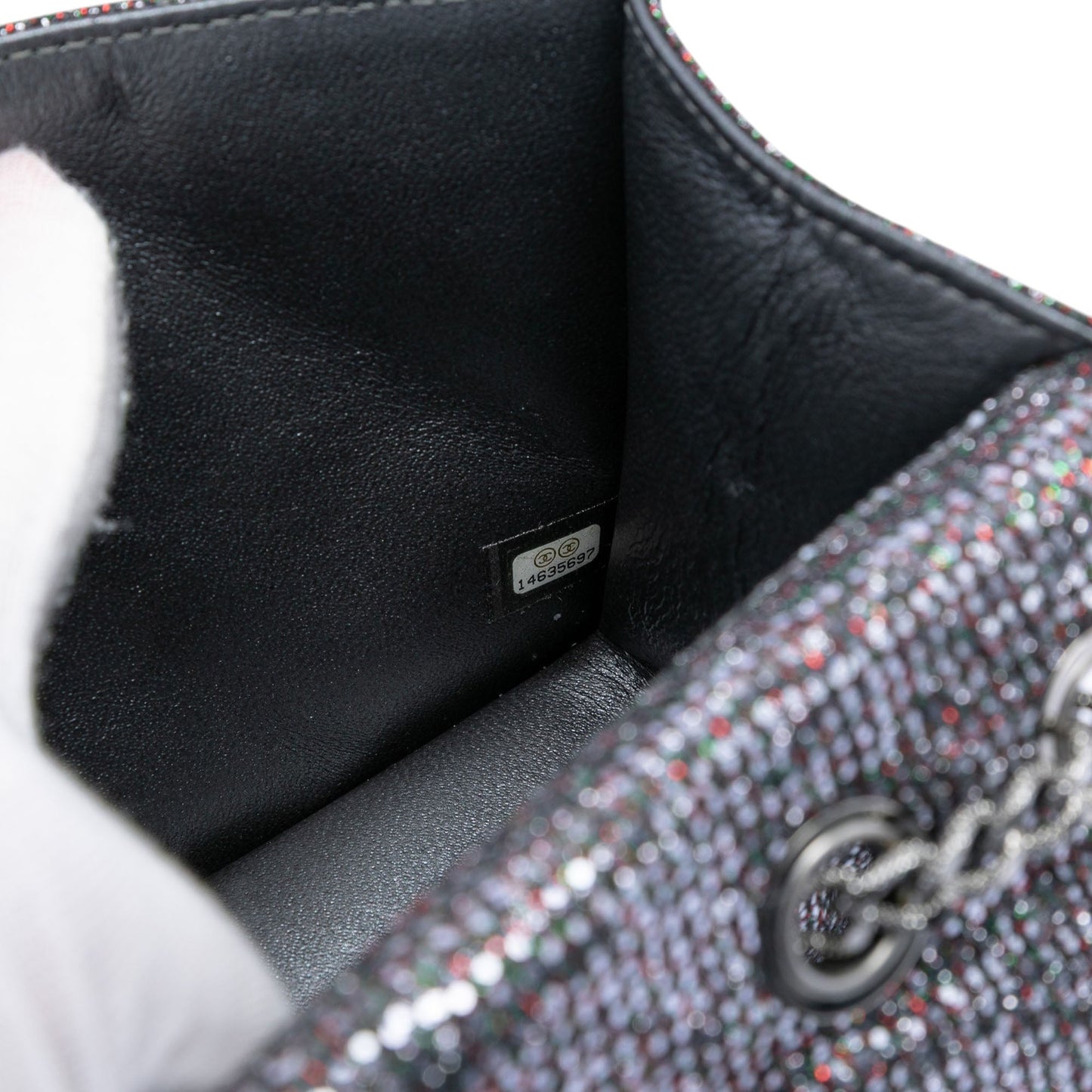 Quilted Glitter Canvas Reissue 2.55 Flap