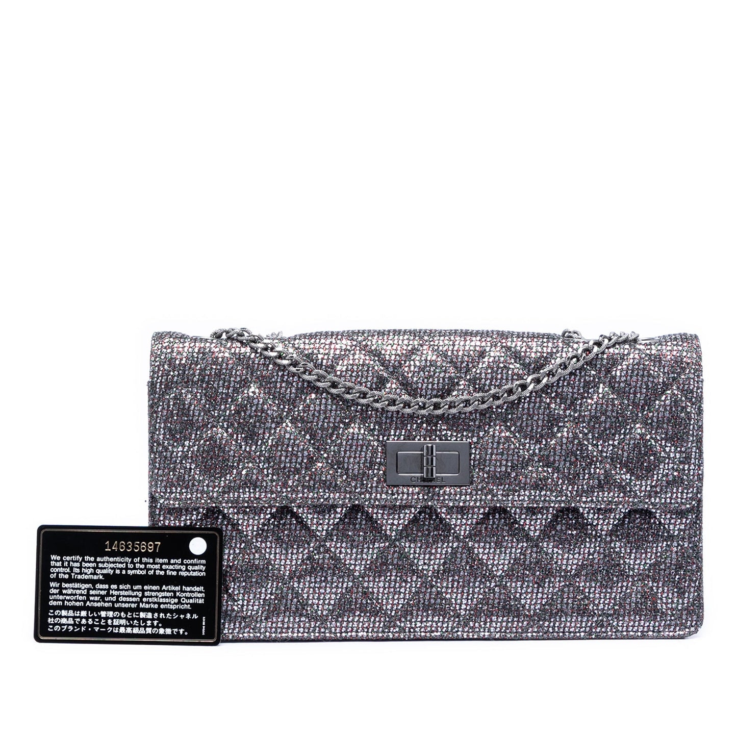 Quilted Glitter Canvas Reissue 2.55 Flap