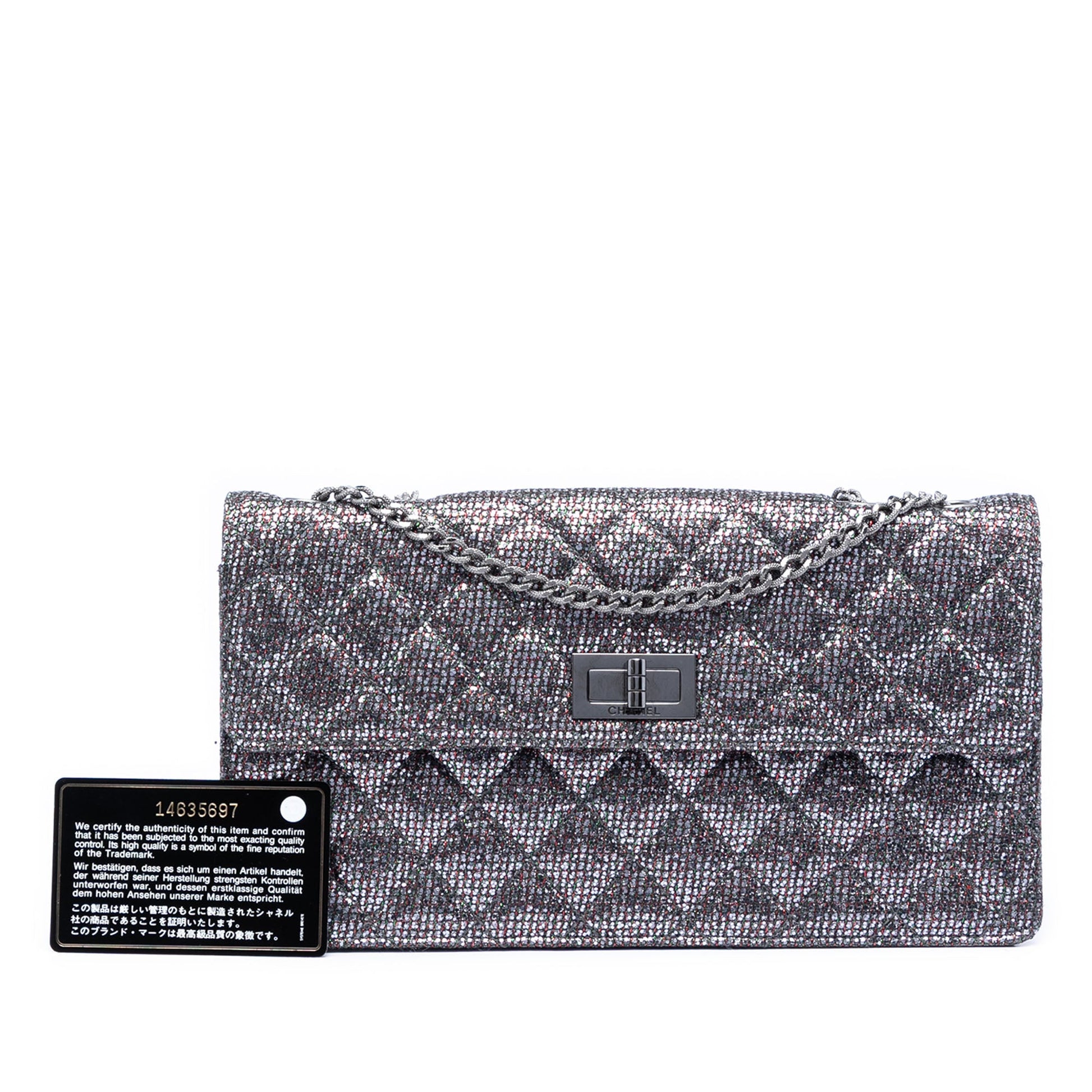 Quilted Glitter Canvas Reissue 2.55 Flap