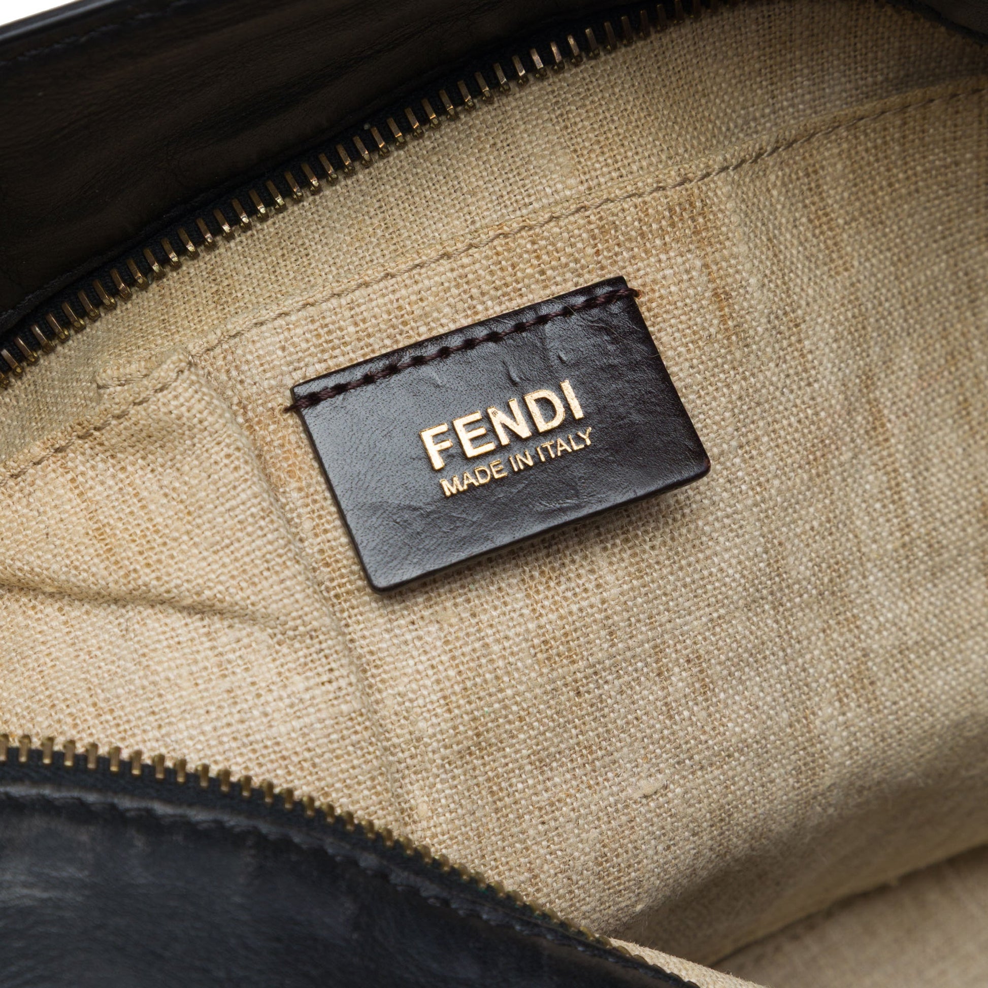Fendi Canvas Pequin Stripe Satchel