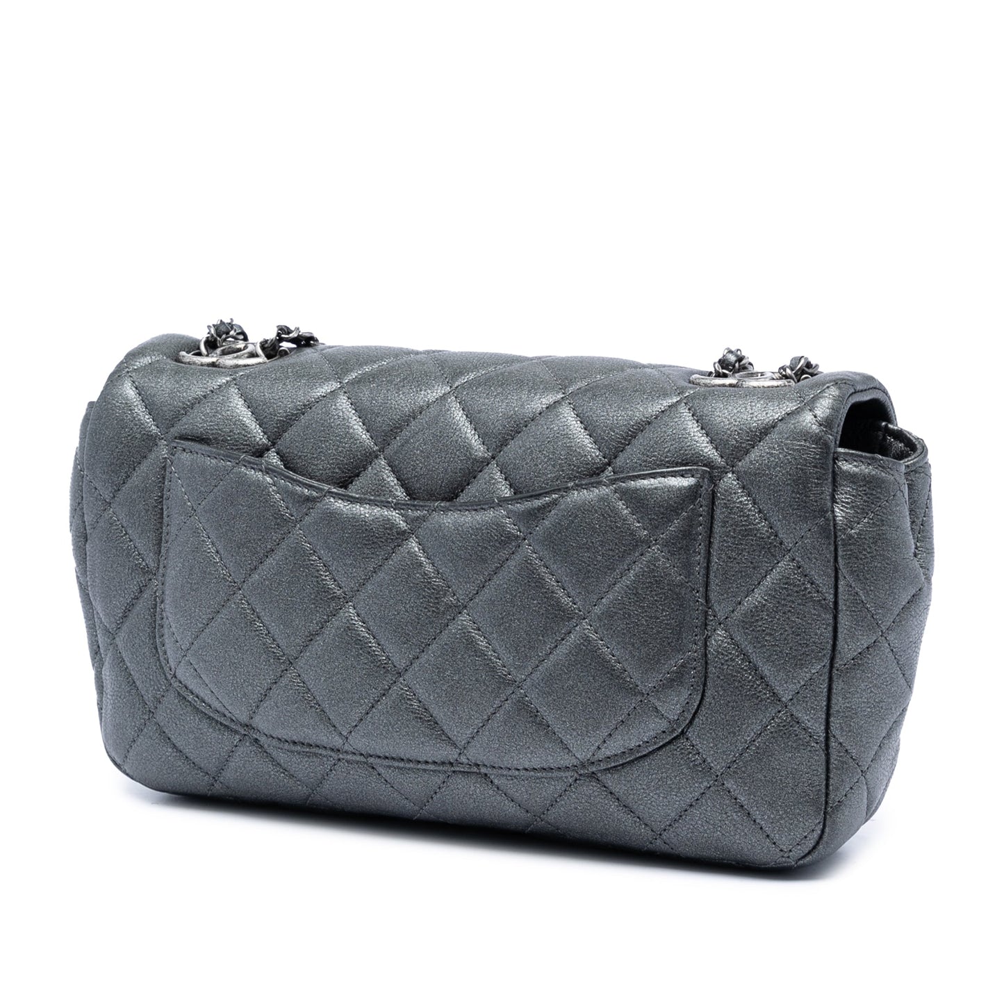 Chanel Medium Iridescent Quilted Goatskin CC Eyelet Flap