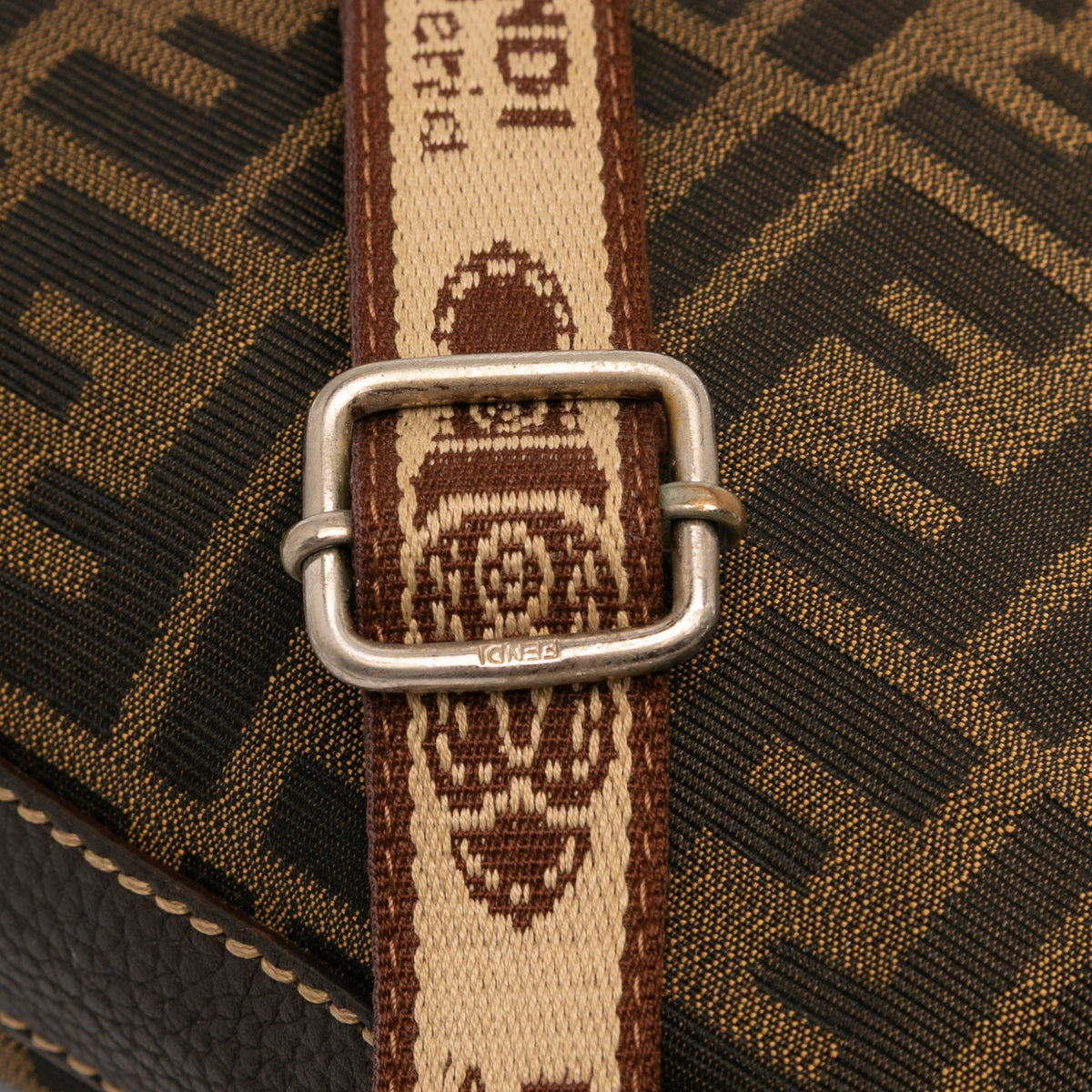 Fendi Zucca Canvas Selleria Crossbody