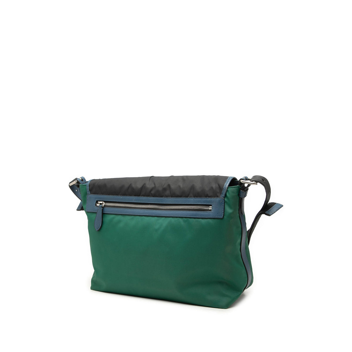 Burberry Large Tricolor Nylon and Leather Messenger Bag