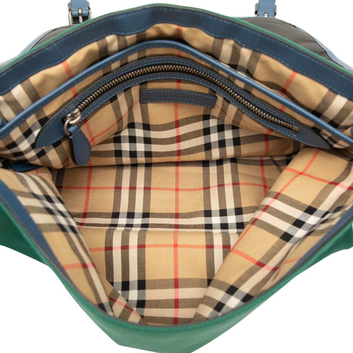 Burberry Large Tricolor Nylon and Leather Messenger Bag