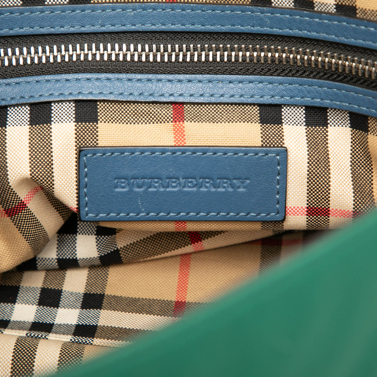 Burberry Large Tricolor Nylon and Leather Messenger Bag