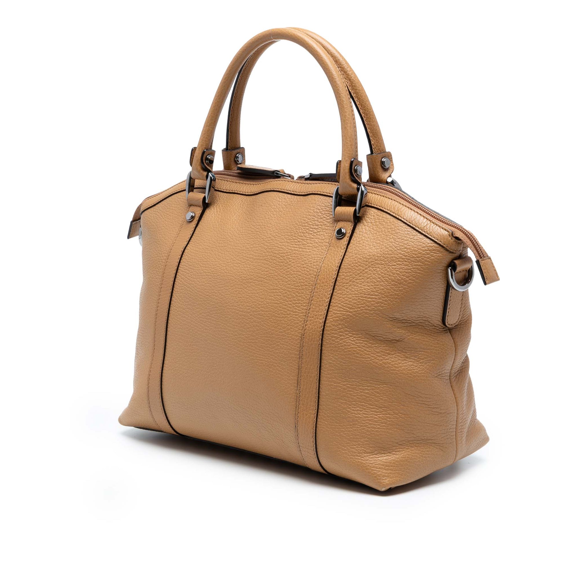 Gucci Leather GG Charm Dome Satchel