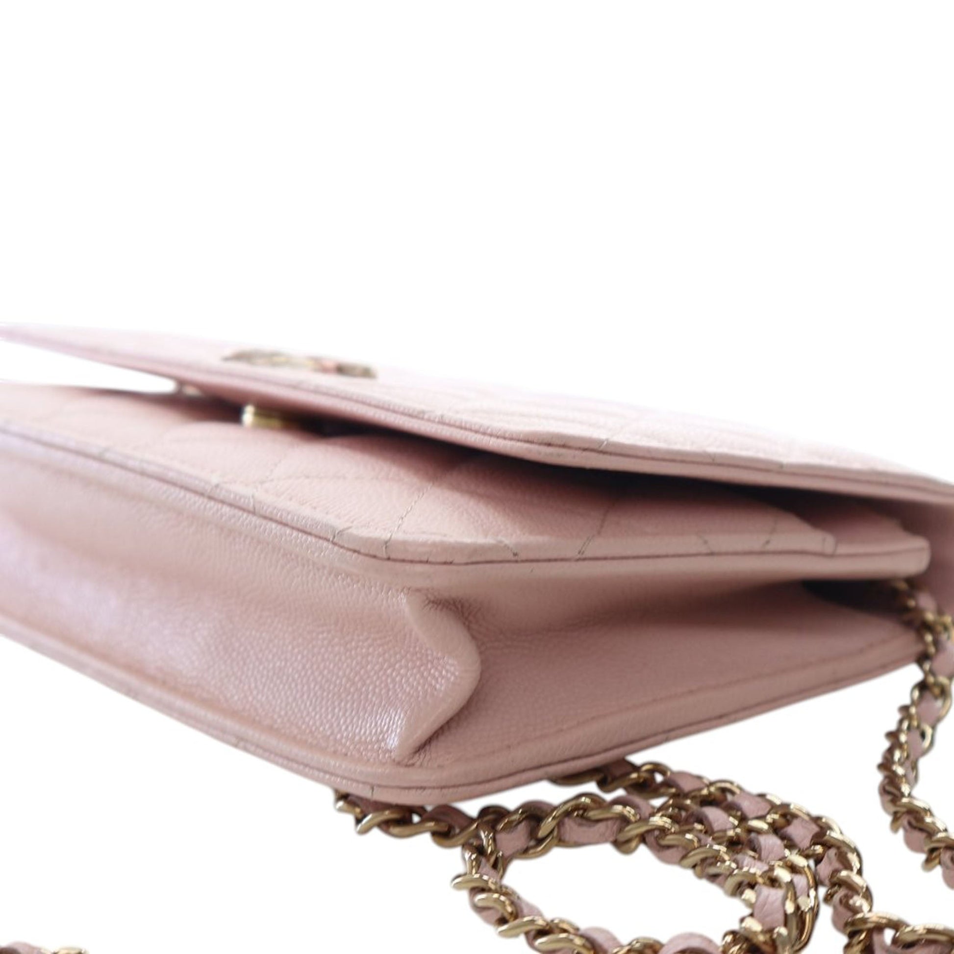 Chanel Quilted Caviar Crystal Enamel CC Wallet On Chain