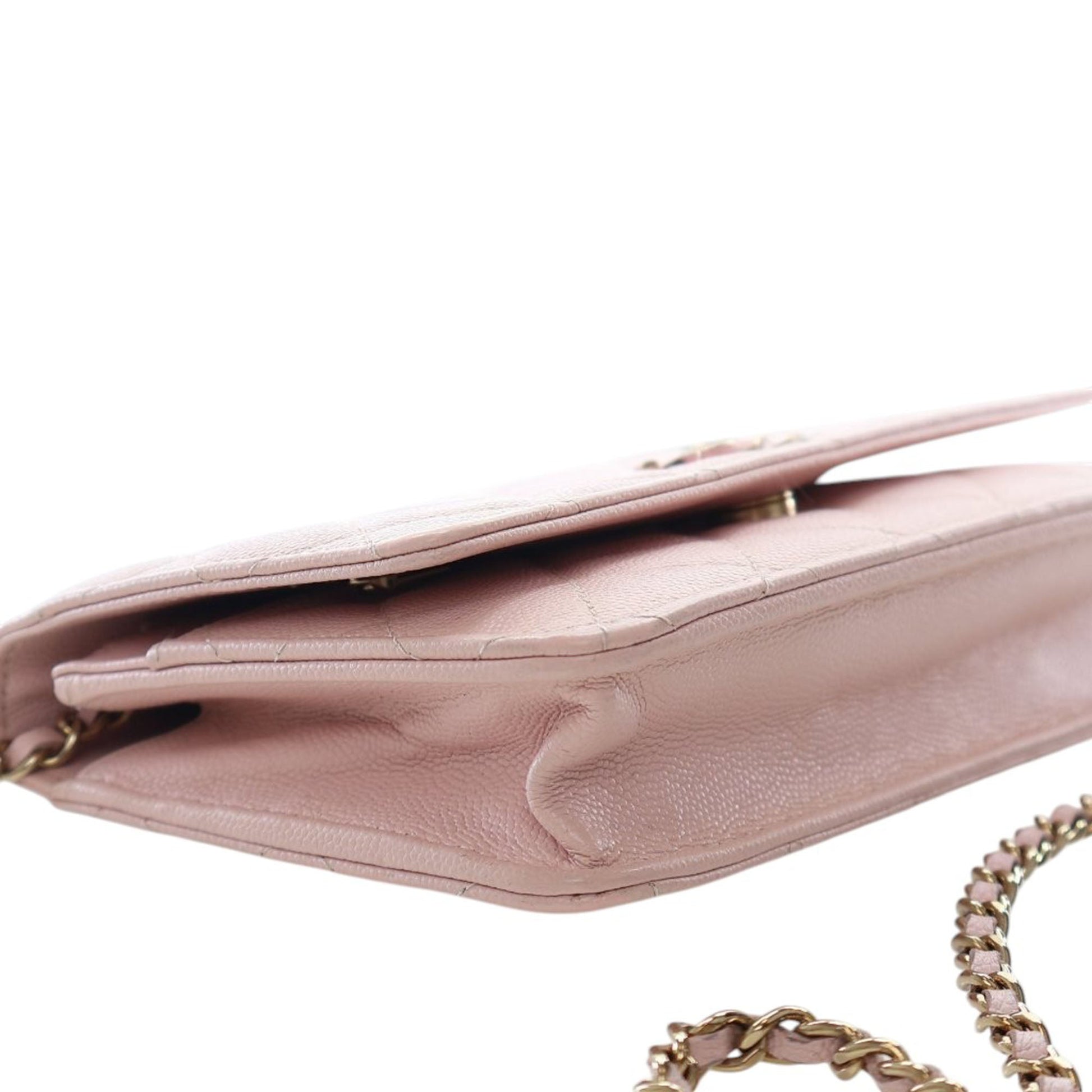 Chanel Quilted Caviar Crystal Enamel CC Wallet On Chain