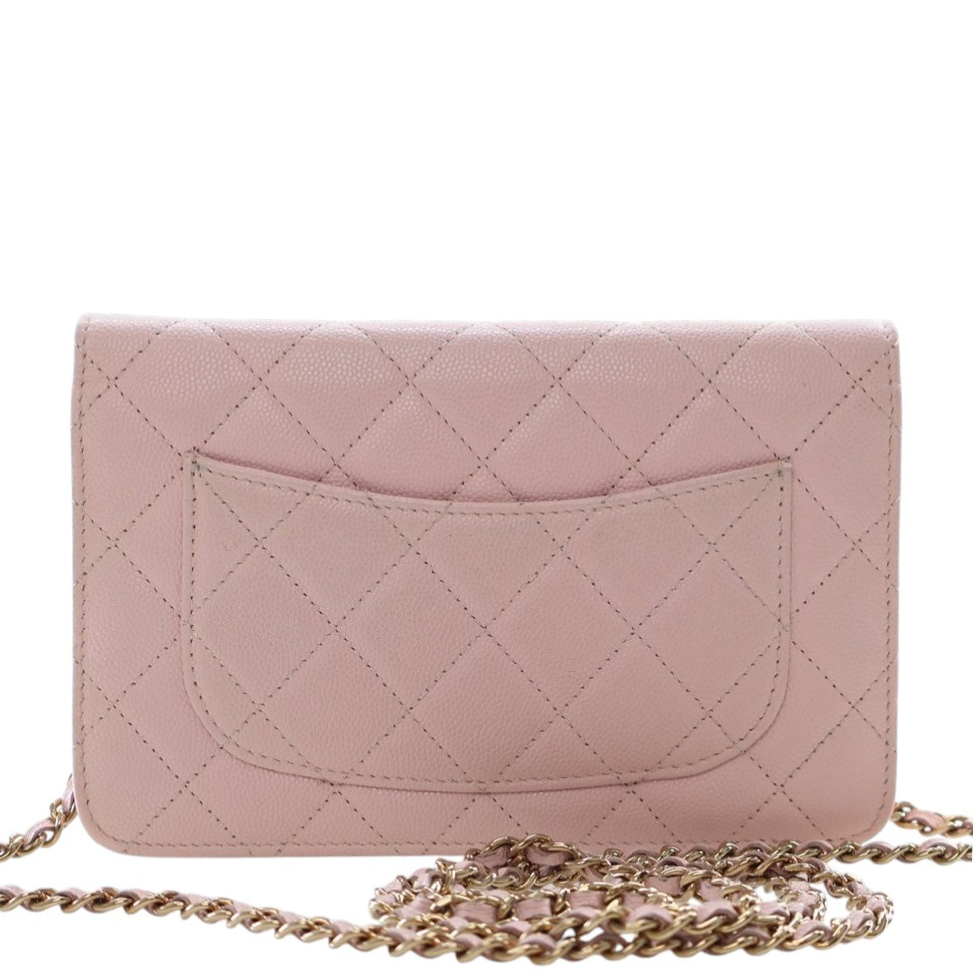 Chanel Quilted Caviar Crystal Enamel CC Wallet On Chain