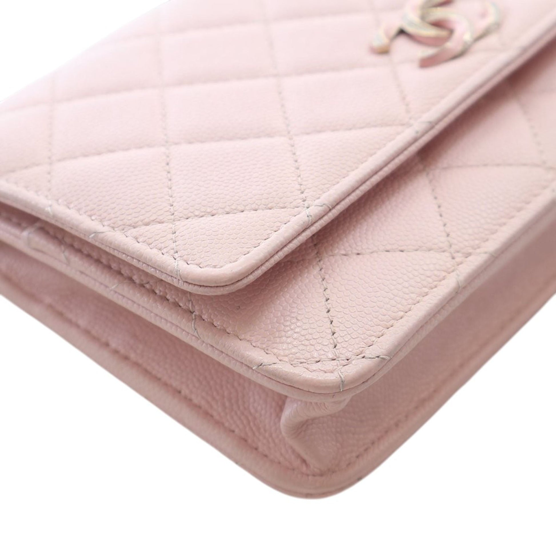 Chanel Quilted Caviar Crystal Enamel CC Wallet On Chain