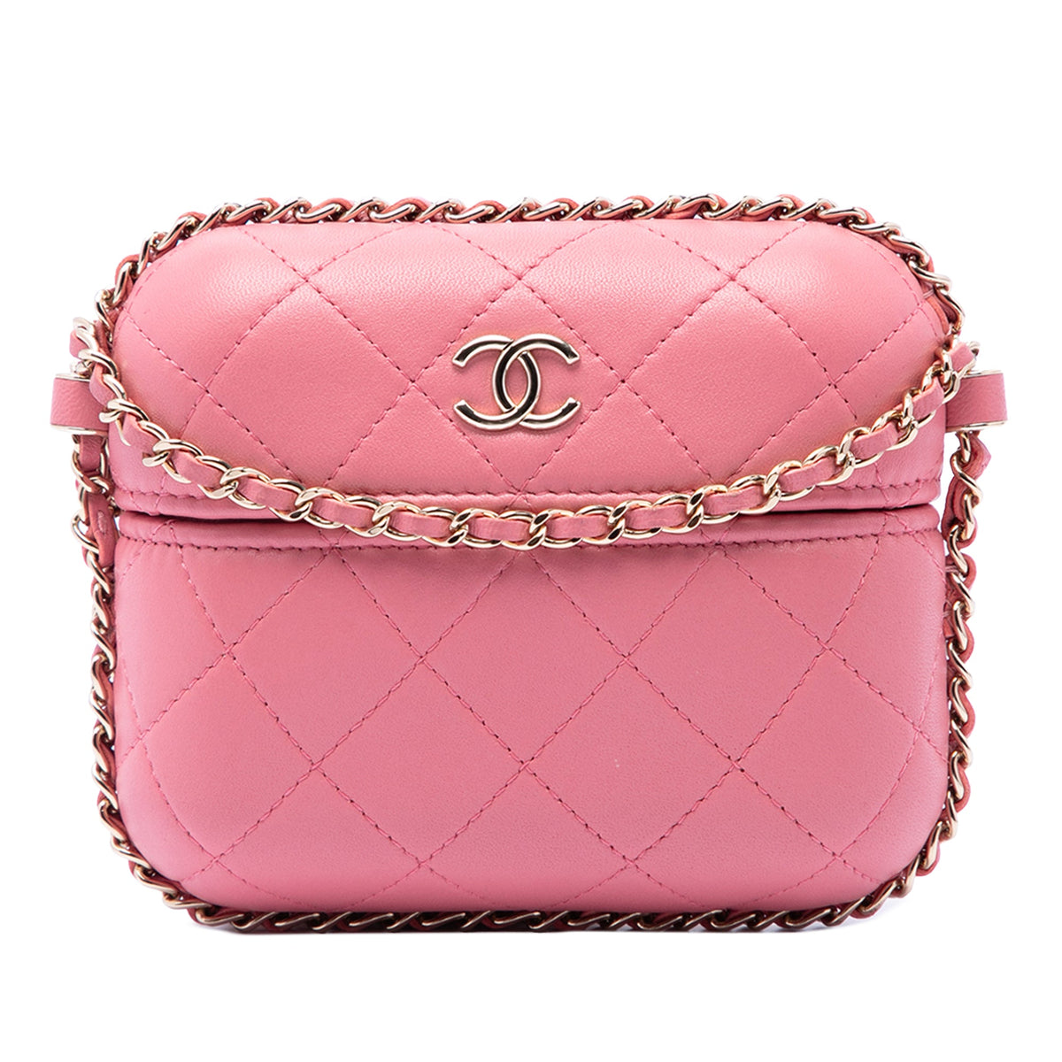Chanel Mini Quilted Lambskin Chain Around Vanity Case