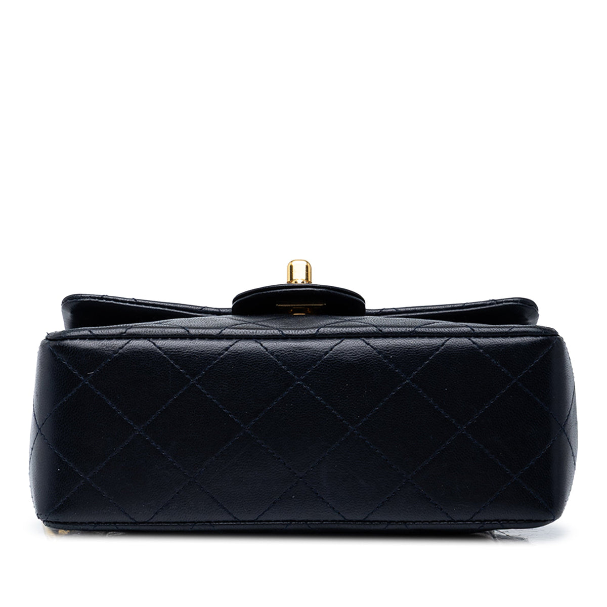 Chanel Mini Square Classic Lambskin Single Flap — Blue