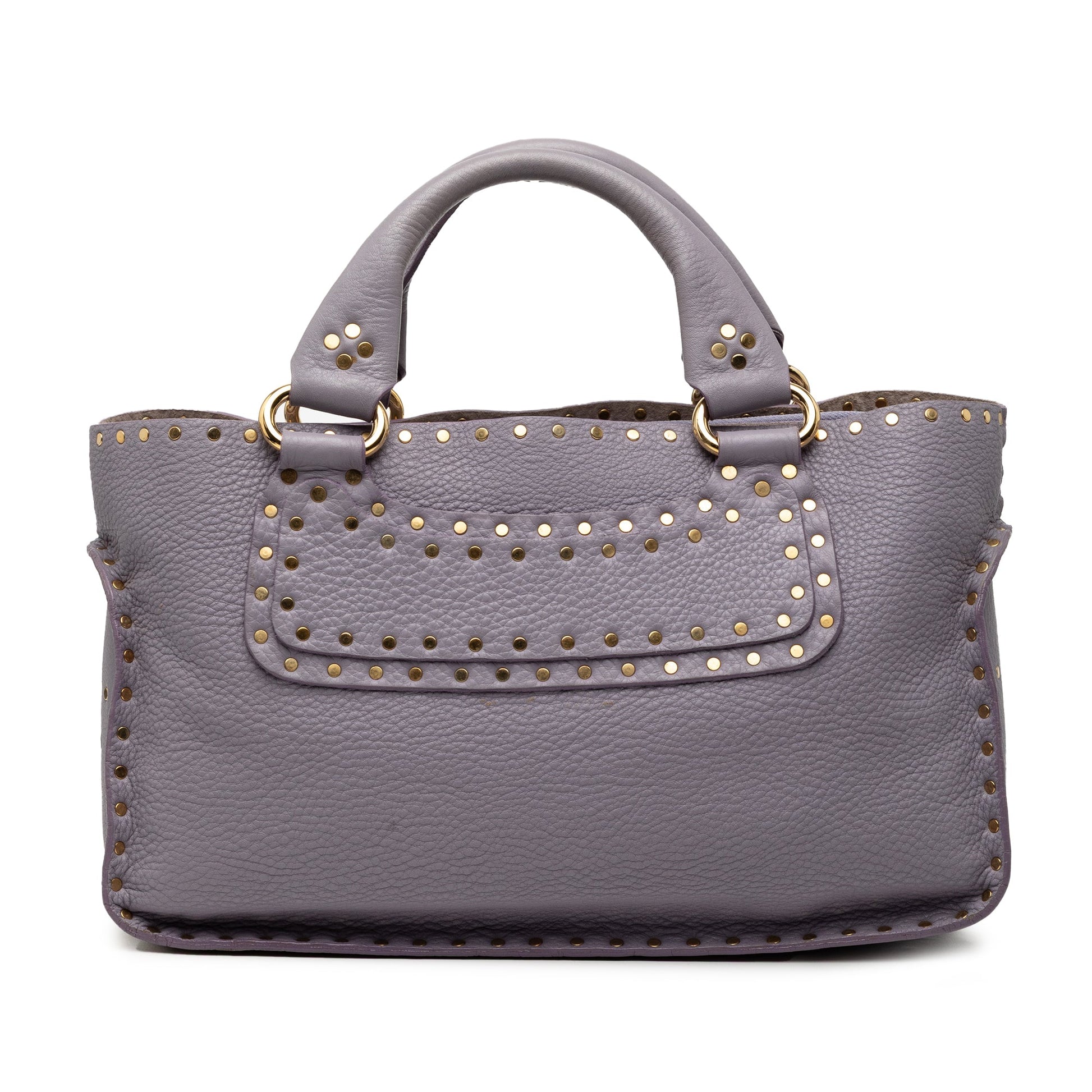 Celine Studded Calfskin Boogie Handbag