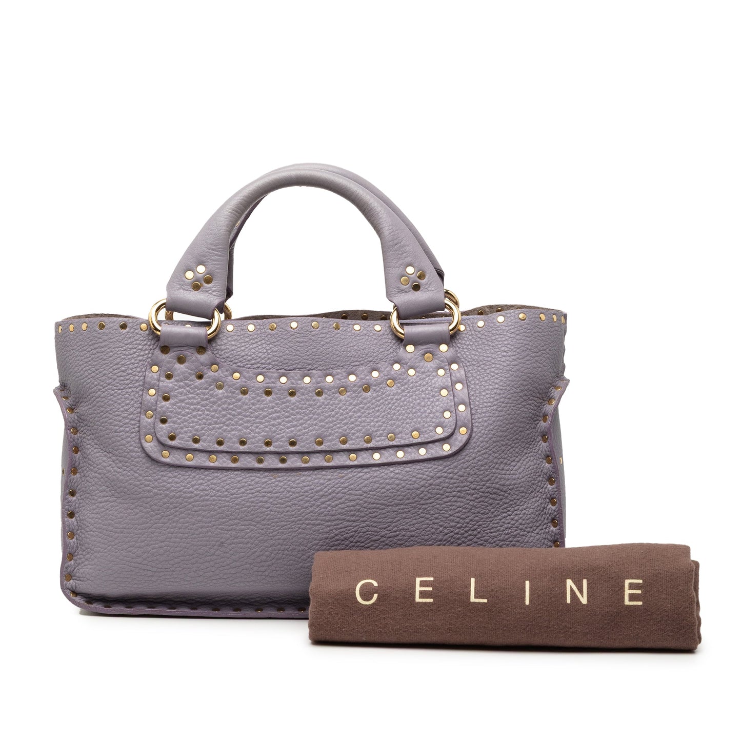 Celine Studded Calfskin Boogie Handbag
