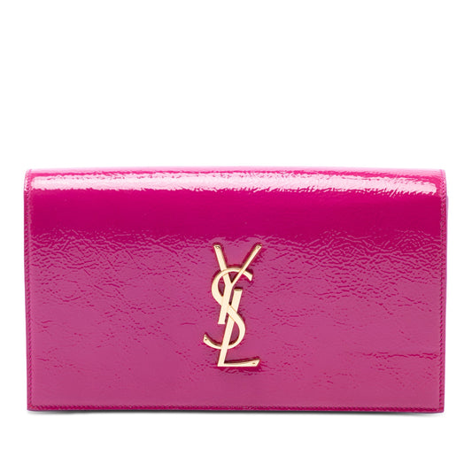 Saint Laurent Patent Monogram Kate Clutch