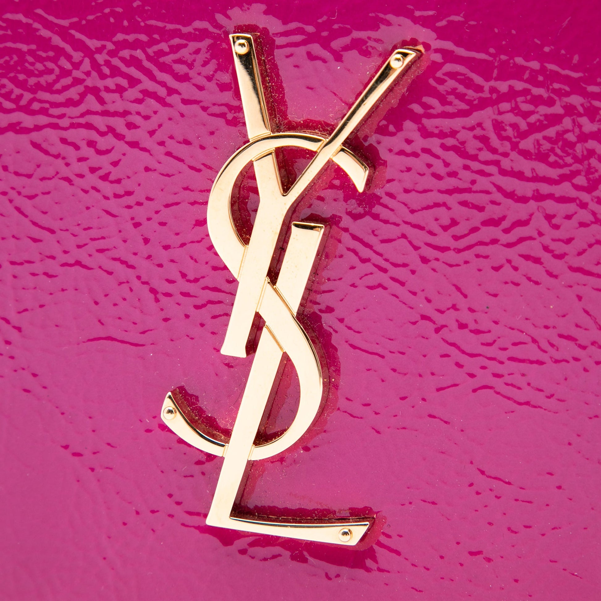 Saint Laurent Patent Monogram Kate Clutch