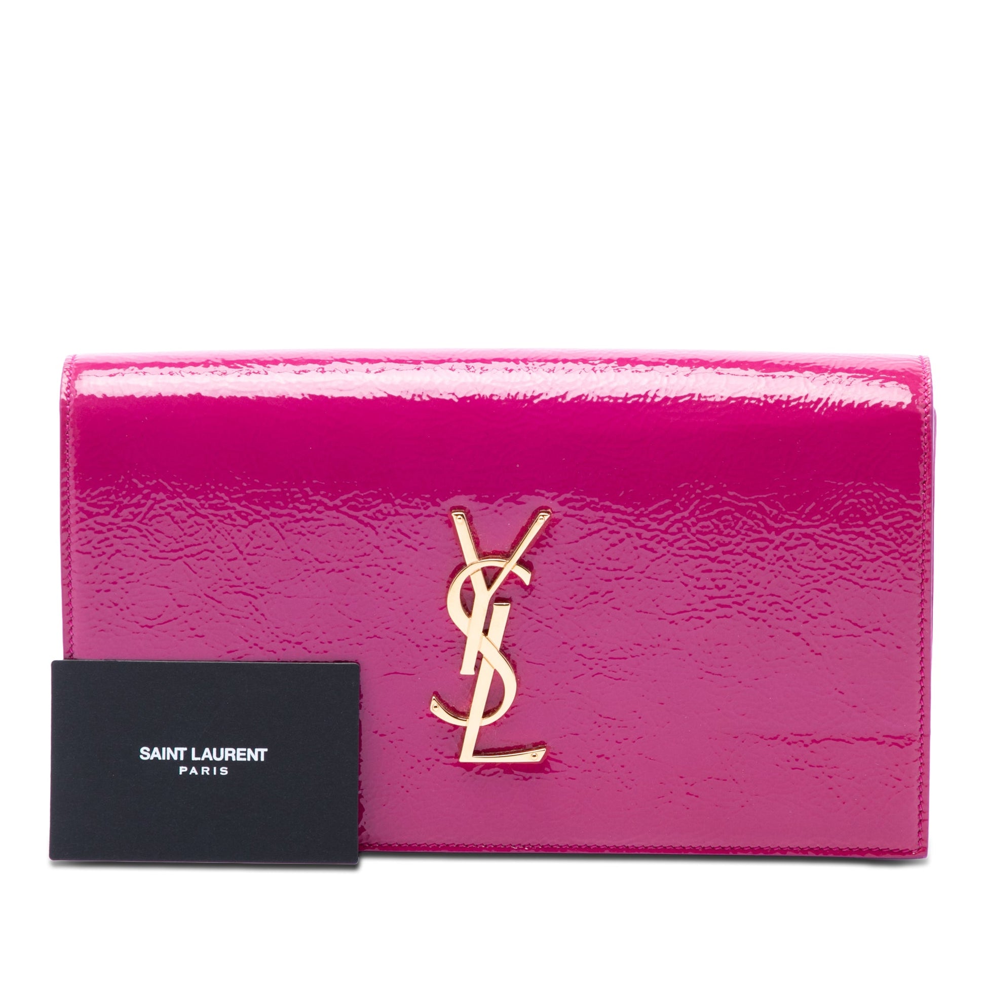 Saint Laurent Patent Monogram Kate Clutch
