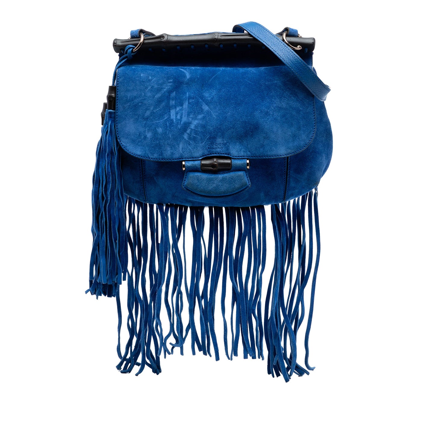 Medium Suede Bamboo Nouveau Fringe Crossbody