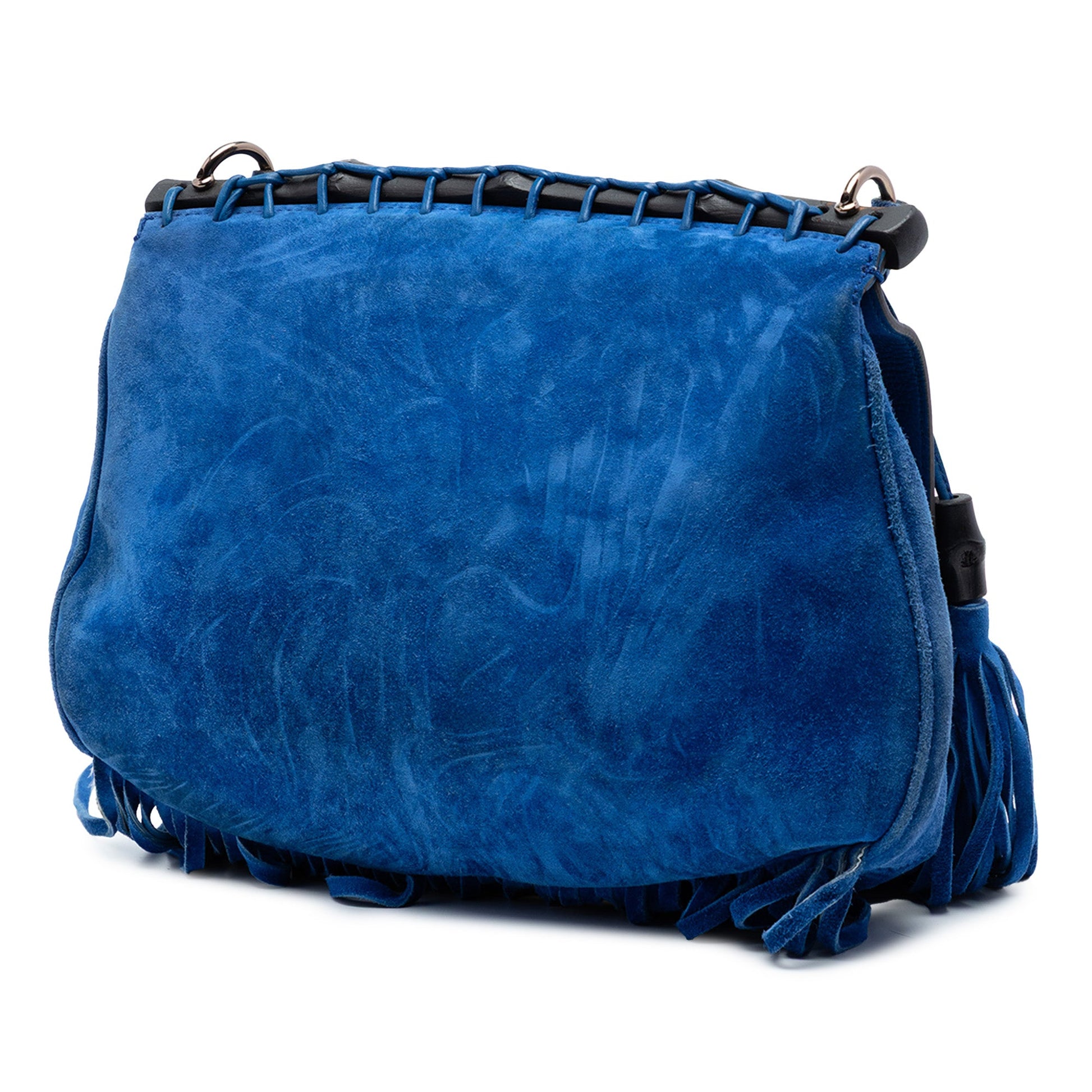 Medium Suede Bamboo Nouveau Fringe Crossbody