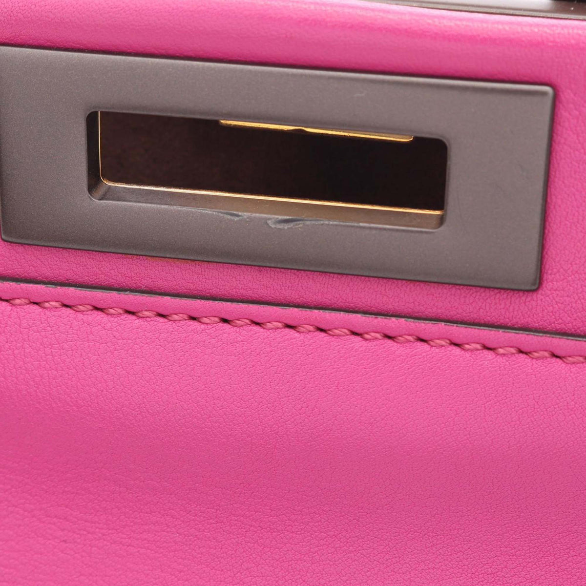 Fendi Medium Leather Peekaboo Iconic Satchel — Pink