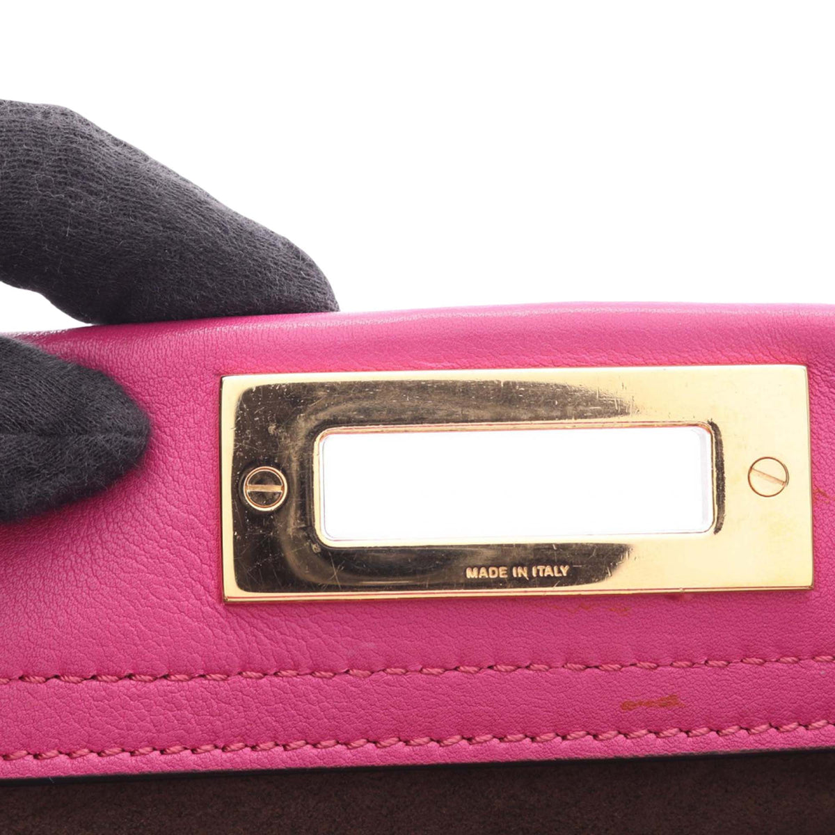 Fendi Medium Leather Peekaboo Iconic Satchel — Pink