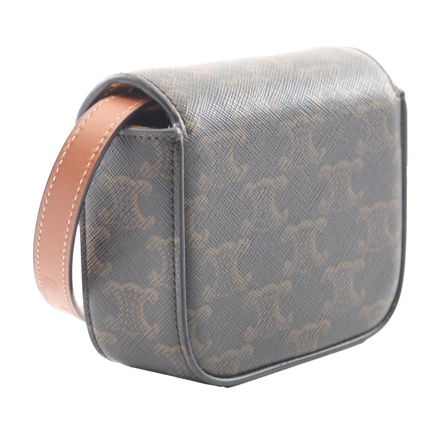 Celine Mini Triomphe Coated Canvas Claude Crossbody