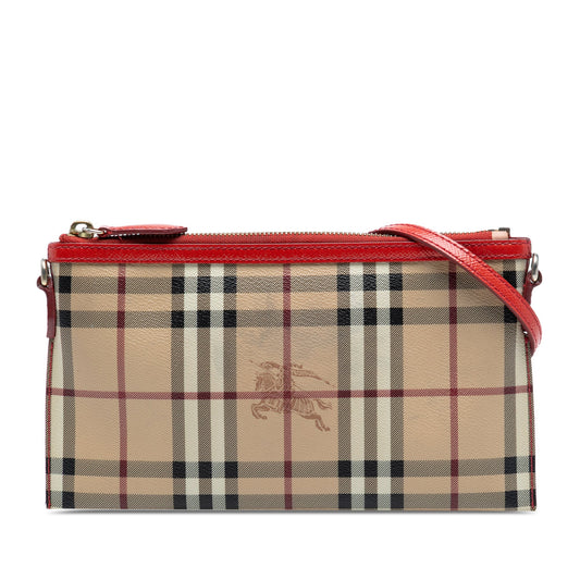 Burberry Haymarket Check Coated Canvas Peyton Crossbody