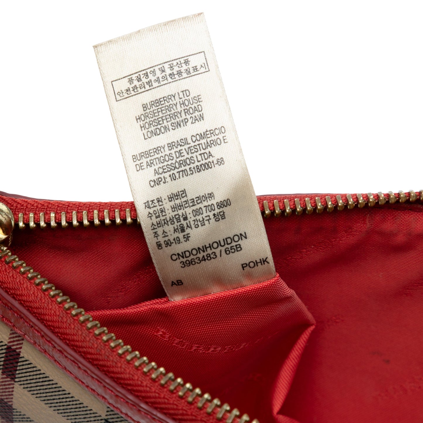 Burberry Haymarket Check Coated Canvas Peyton Crossbody