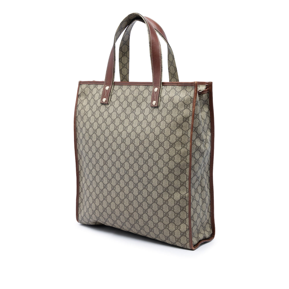 Gucci GG Supreme Web Tote — Beige