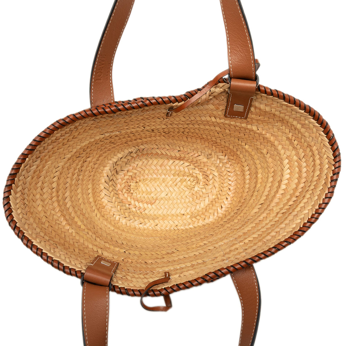 LOEWE Small Raffia Anagram Basket Tote