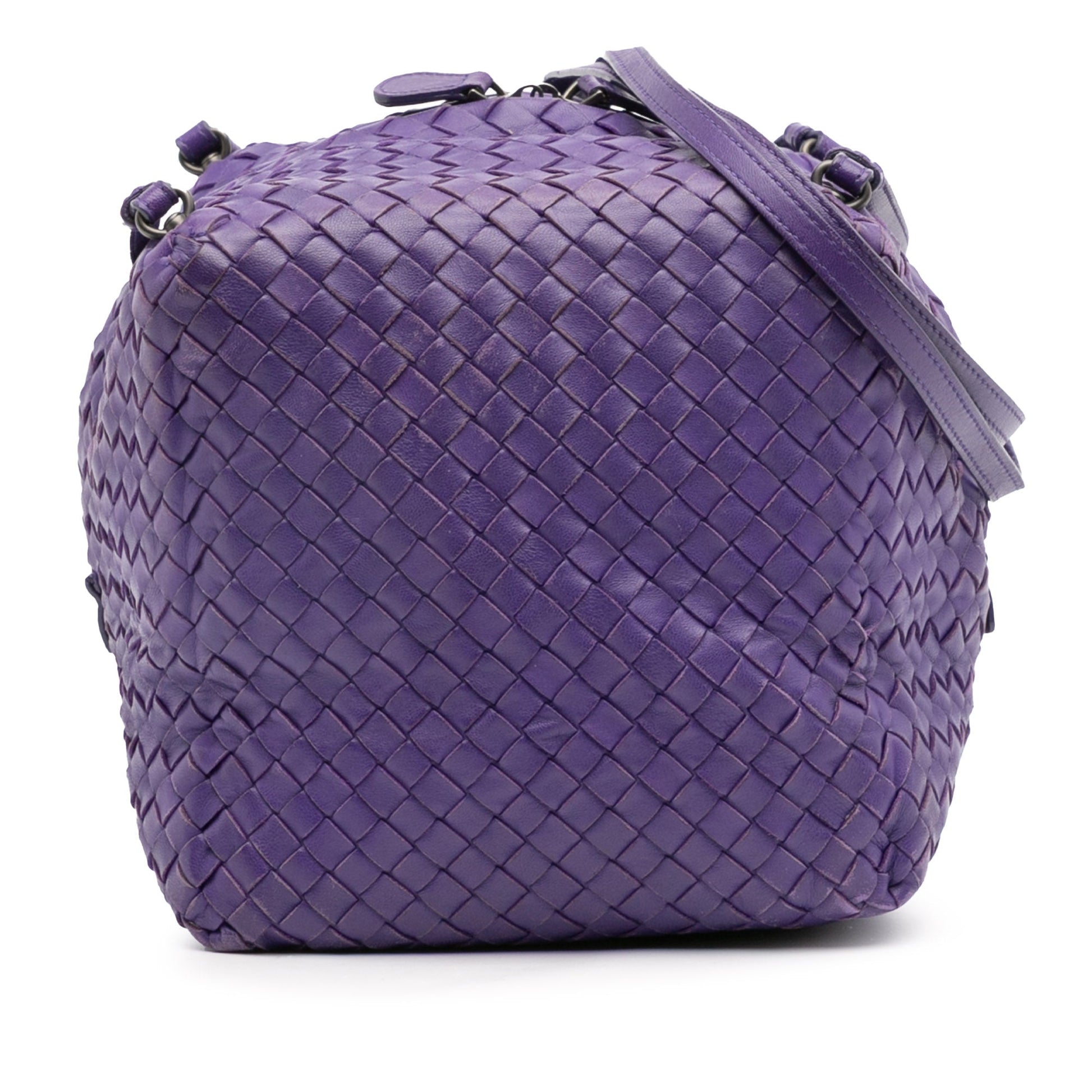Bottega Veneta Nappa Intrecciato Cube Crossbody