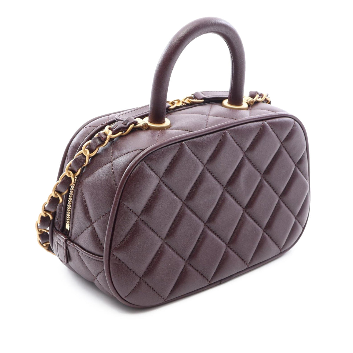 Chanel Mini CC Quilted Lambskin Bowling Bag