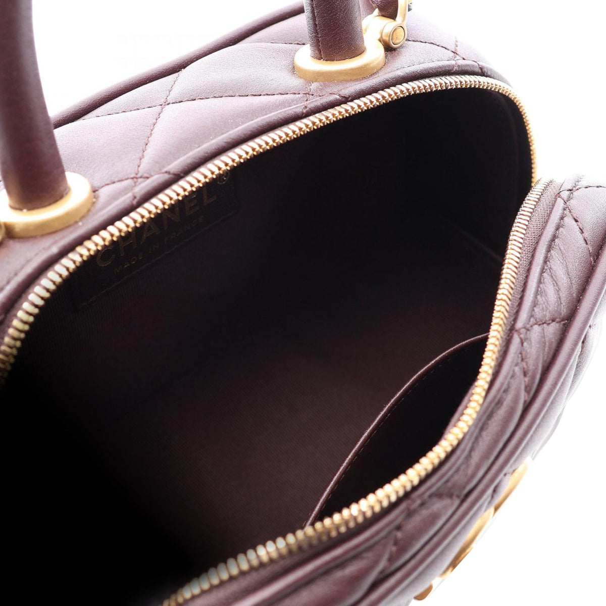 Chanel Mini CC Quilted Lambskin Bowling Bag