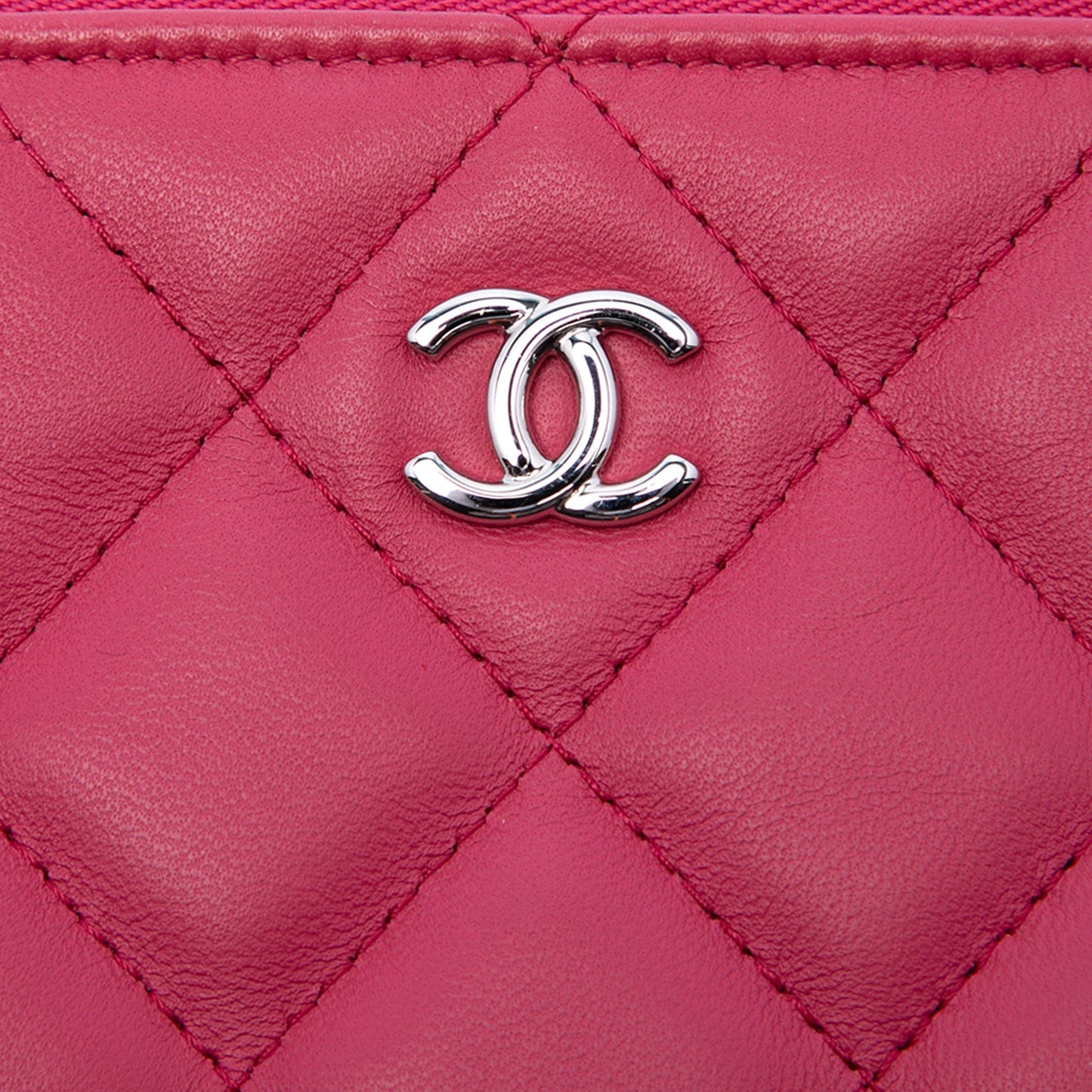 Chanel Medium Quilted Lambskin O Case Clutch
